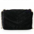 Velvet schoudertas