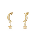Moon star oorbellen