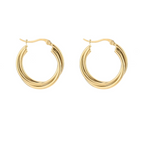 Twisted hoops— Zilver