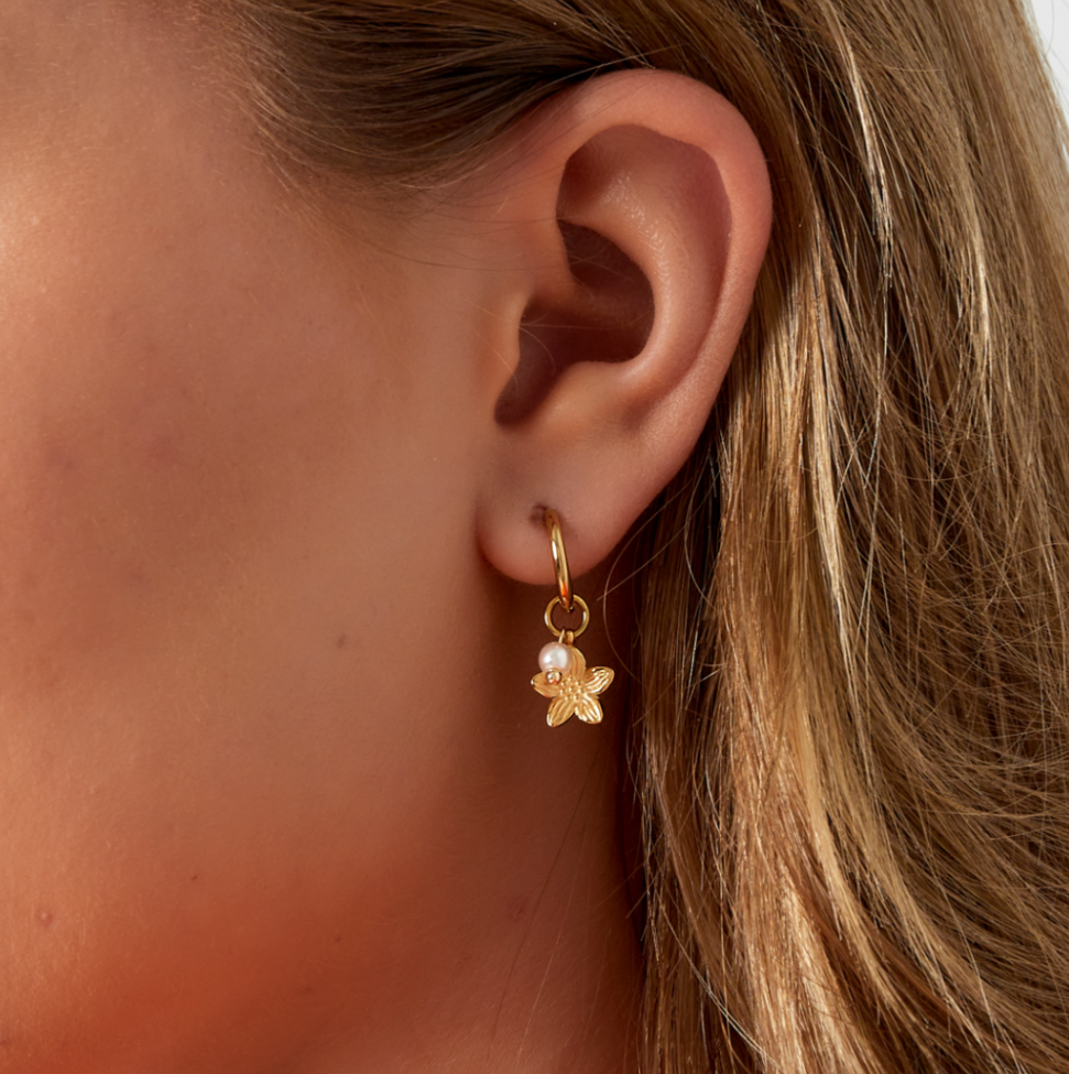 Pearl blossom oorbellen