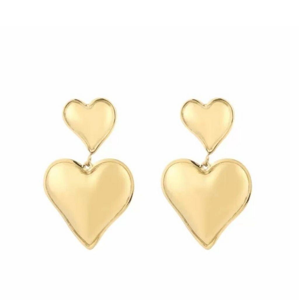 Big heart oorbellen