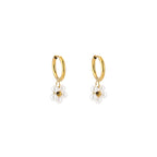 Parel bloem oorbellen