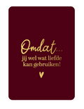 Omdat jij wel wat liefde kan gebruiken