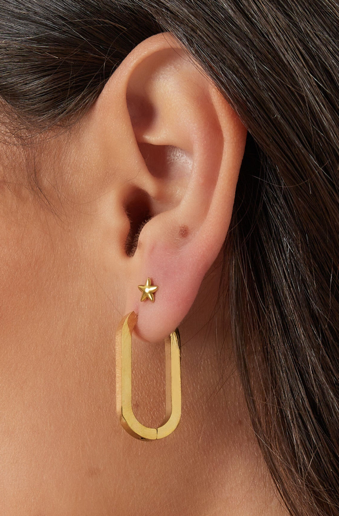 Basic ovale oorbellen